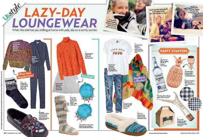 TOLANI RED HOODIE FEATURED IN US WEEKLY
