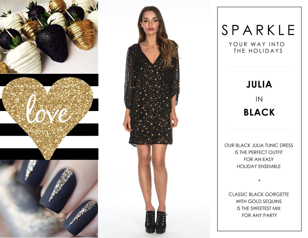 Our Black Julia Tunic Dress is Perfect for the Holidays!