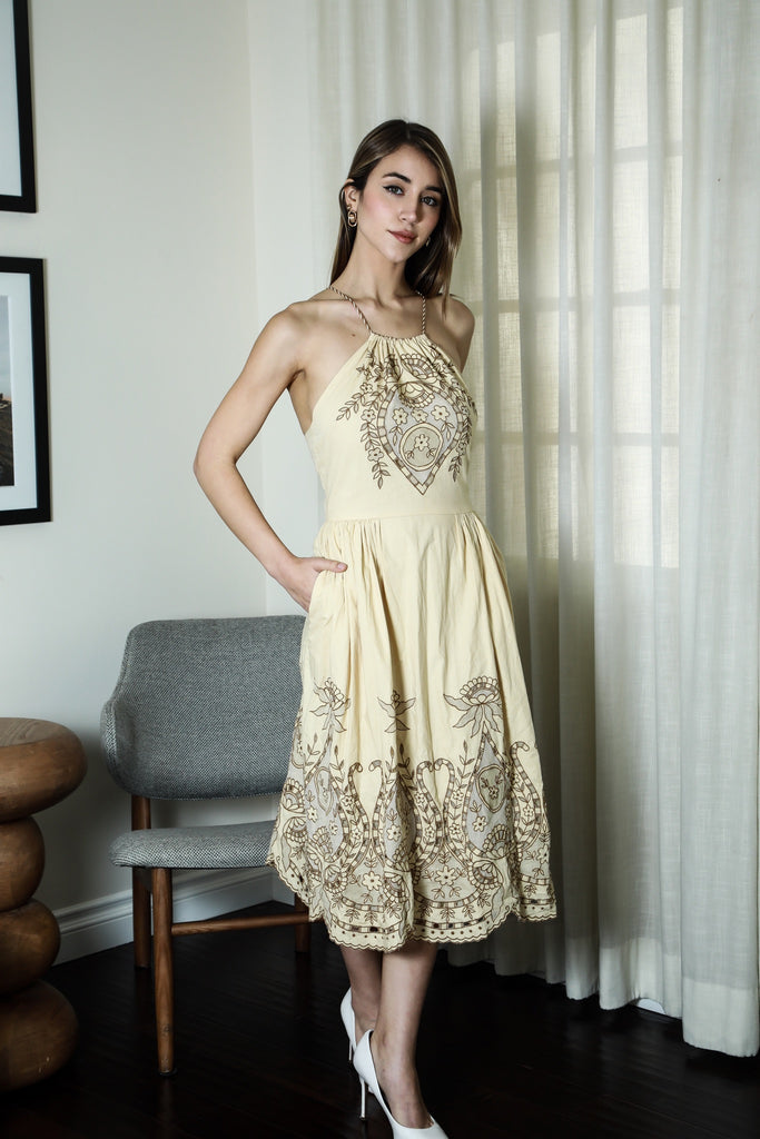 Elio Tan Dress