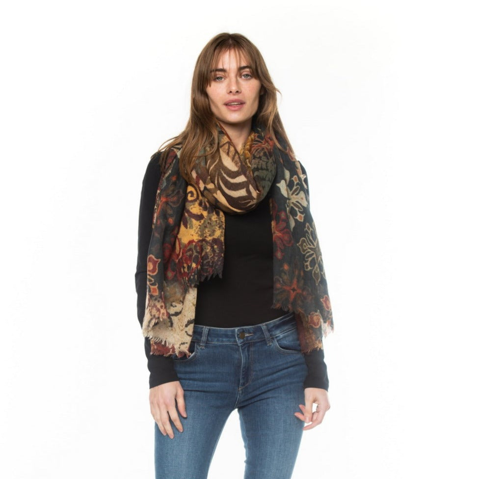 Patch Brown Scarf tolani