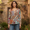 Silk Janessa Sangria Top