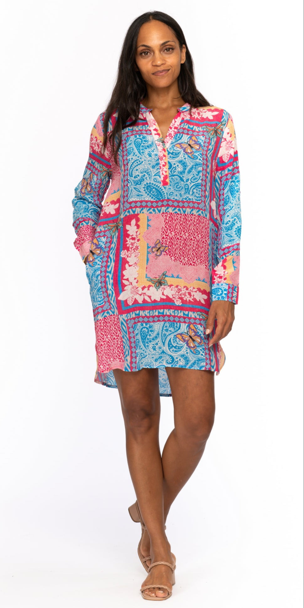 Silk Skyler Bandana Dress L Silk Skyler Bandana Dress L