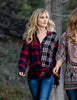 Carey Wine Plaid Top