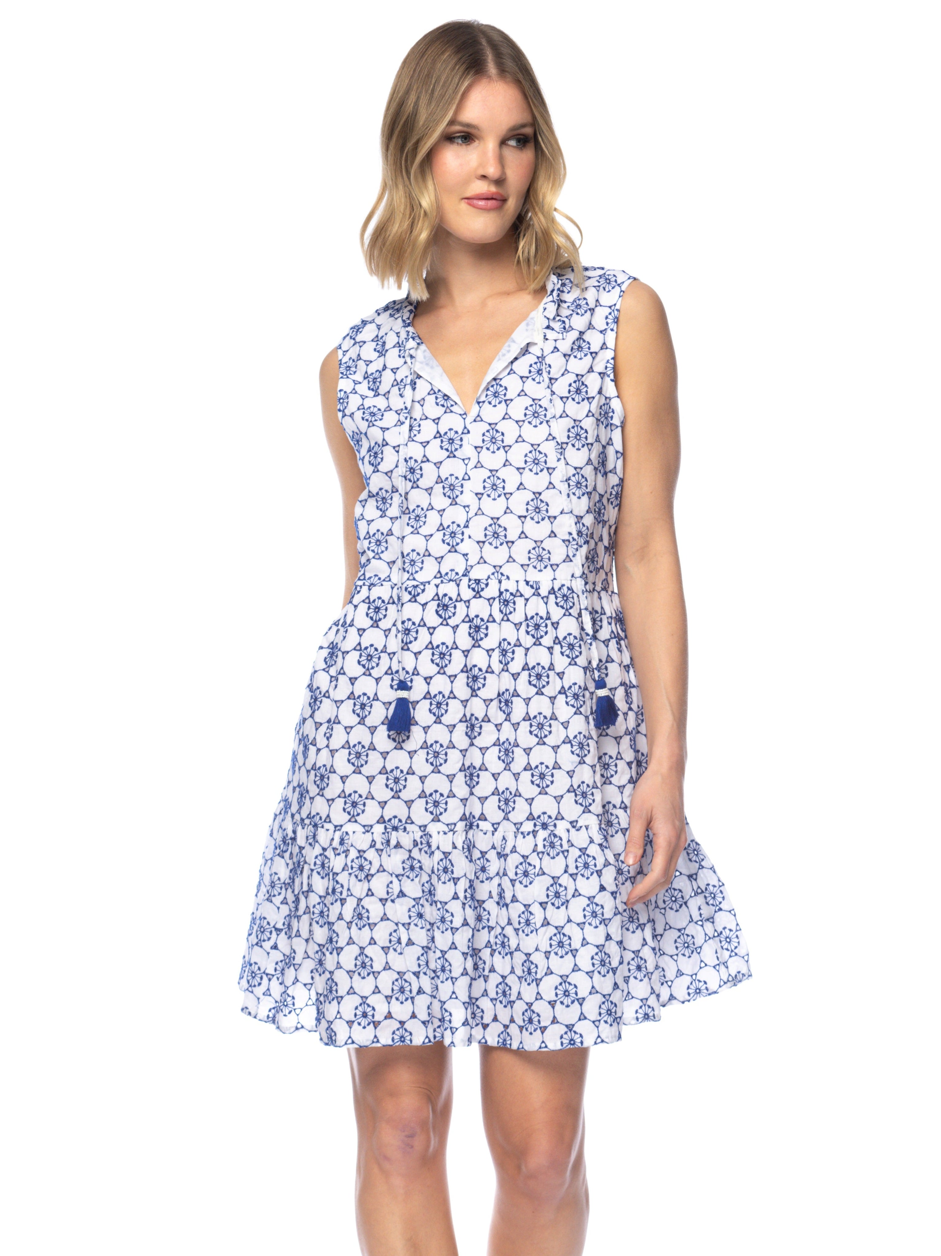 Hailey Navy Eyelet Dress Hailey Navy Eyelet Dress