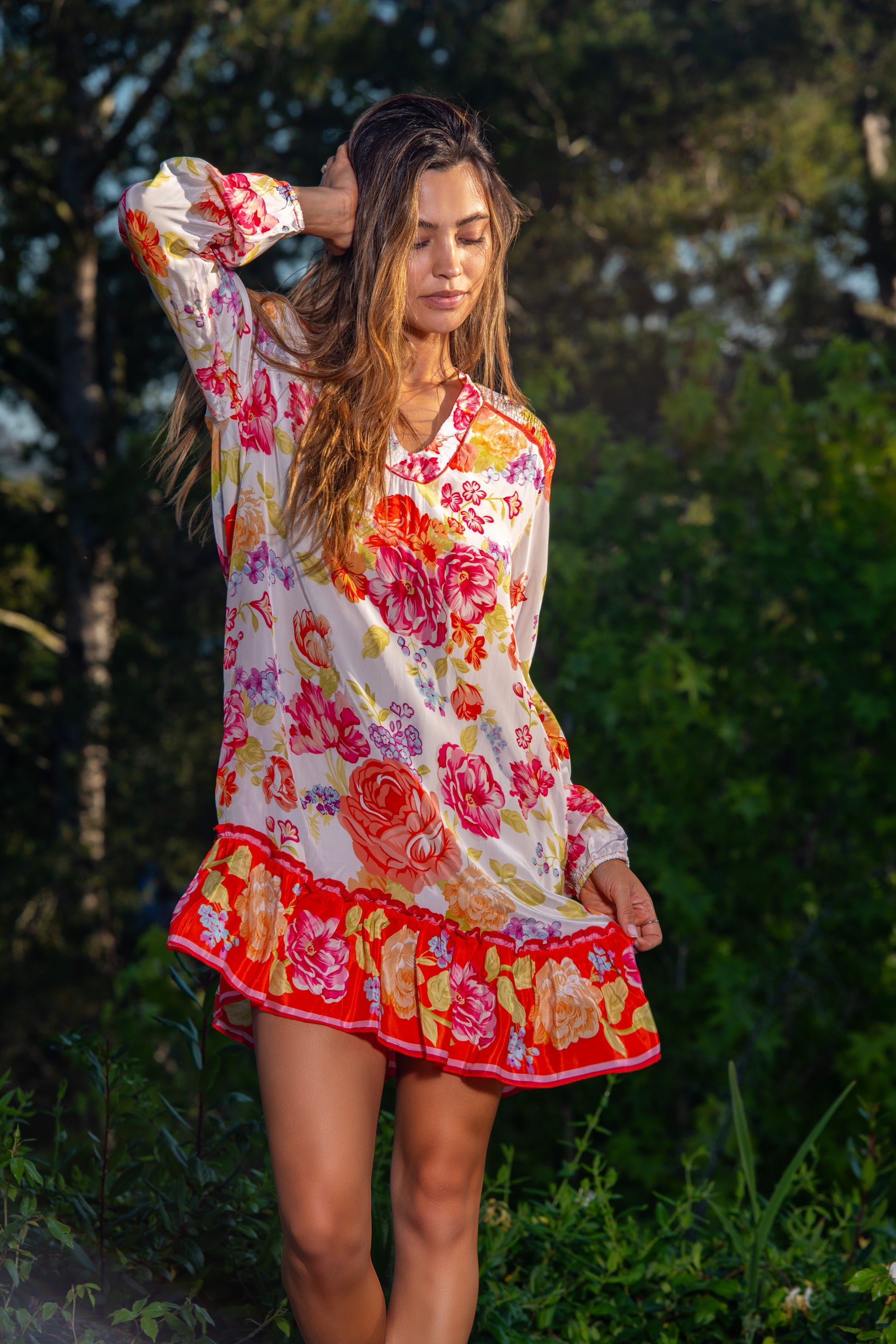 Gisela Tangerine Tunic Dress Tolani Gisela Tangerine Tunic Dress Tolani