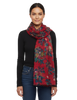 Floral Red Scarf
