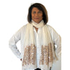 Beige Sequins Scarf tolani