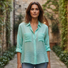 Kennedy Mint Button Down Top