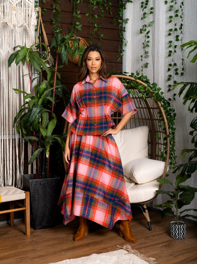 Ruhi Plaid Skirt