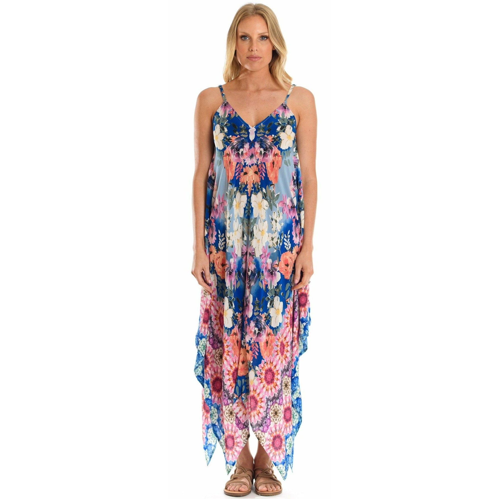 tolani silk dress Tolani Stunning Multicolored Silk Print Tunic/Top Dress Silk Size S