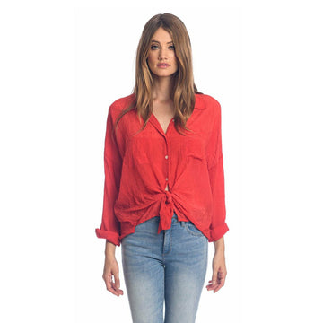 Kennedy Cherry Button-Down Top tolani