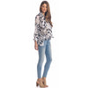 Kennedy Zebra Button-Down Top tolani