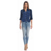 Mia Indigo Button Down Top tolani